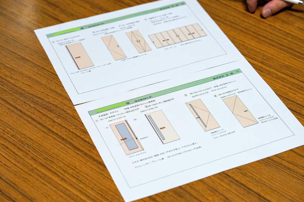 完成イメージを図版にして見積もりに添付していた