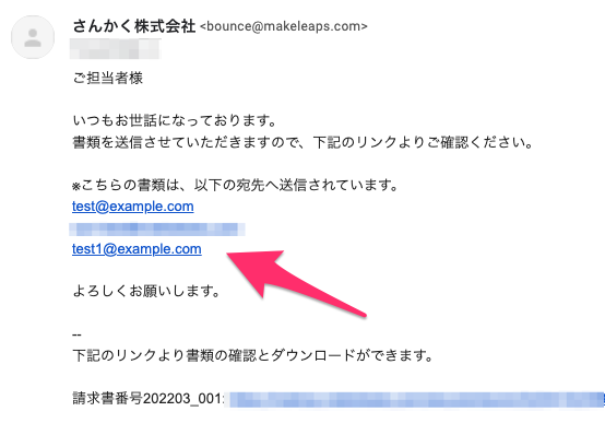 送信先リストの変数