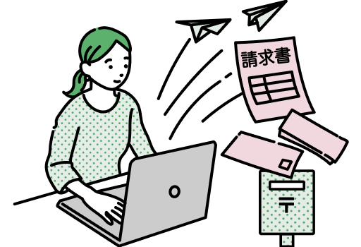 今までの帳票作成方法は変えずに、送付方法だけをDX化できる